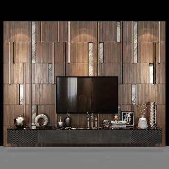 TV background wall 3d model