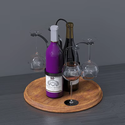 Modern Wine Desktop Ornaments Wine Glass 3d model Modern Wine Desktop Ornaments Wine Glass 3d model