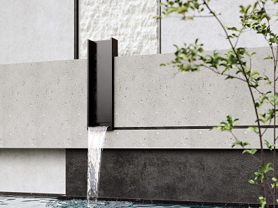 modern waterscape wall courtyard landscape wall waterscape flowing water model