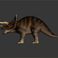 Realistic Triceratops Dinosaur Figure With Large Horns Spiked Frill And Open Mouth