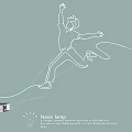 Artistic Neon Lamp Lighting Combination with Linear Jumping Figure Design and Glass Tube Structure