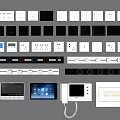 Modern switch socket panel 3d model