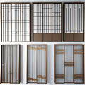 New Chinese-style sliding door 3d model