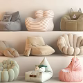 Lazy Sofa Caterpillar Sofa Children's Lazy Sofa Single Sofa Casual Sofa 3d model