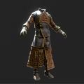3D Model of Ancient Traditional Costume With Intricate Weave and Armor Details
