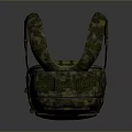 Camo Pattern Durable Backpack with Multiple Pockets for Daily Use 3d model