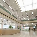 Modern Hospital Outpatient Clinic Interior With Reception Desk