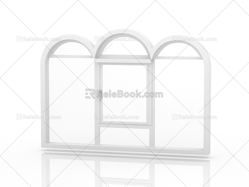 Modern windows and doors casement window 3d model