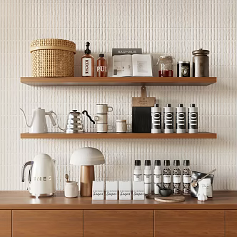 Modern Kitchen Supplies Kitchen Ornaments Kettle Tea Set Cup Coffee Machine Bread Machine Pottery Pot 3d model