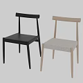 Modern Single Chair Furniture With Wooden Legs And Simple Design Structure