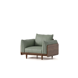 Nordic Living Room Single Sofa 3d model