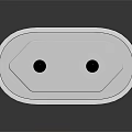 White Laptop Charger With Dual Pin Design And Black Background Reflection