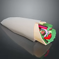 Fresh Healthy Vegetable Wrap With Crunchy Greens And Colorful Veggies