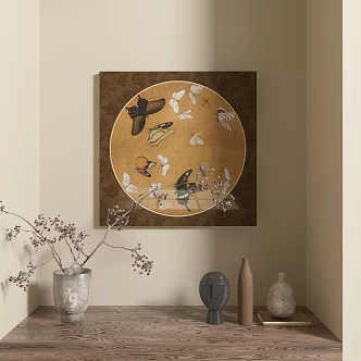 New Chinese Decorative Painting 3d model