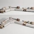 Modern corner sofa multiplayer corner sofa 3d model