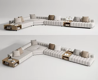 Modern corner sofa multiplayer corner sofa 3d model