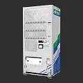 Commercial Vending Machine With Transparent Display Window And White Green Blue Design