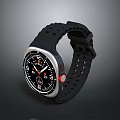 Practical Daily Life Watch With Black Dial Silicone Strap Breathable Holes And Silver Bezel