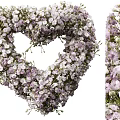 Heart Shaped Floral Hanging Decoration with Purple and White Flowers