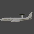 NATO White Fighter Jet With Radar Dome Four Engines And Military Markings