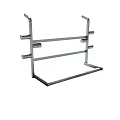 Sturdy Metal Multi Tier Storage Rack With Horizontal Bars For Organizing 3d model