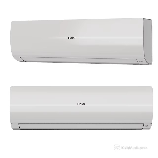 Haier Brand Wall Mounted Air Conditioners Featuring Sleek White Design 3d model 