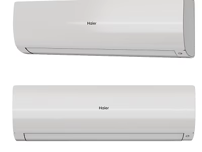 Haier Brand Wall Mounted Air Conditioners Featuring Sleek White Design 3d model