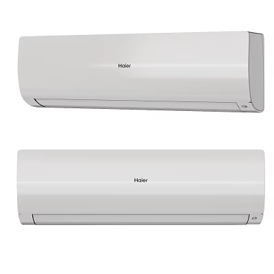 Haier Brand Wall Mounted Air Conditioners Featuring Sleek White Design 3d model