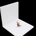 Decorative Ornament Set With White Head Stitched Details Black Eyes Pink Outfit And Leaf Accents