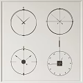Clock Sketch Design With Various Dial Styles And Different Hand Illustrations 3d model