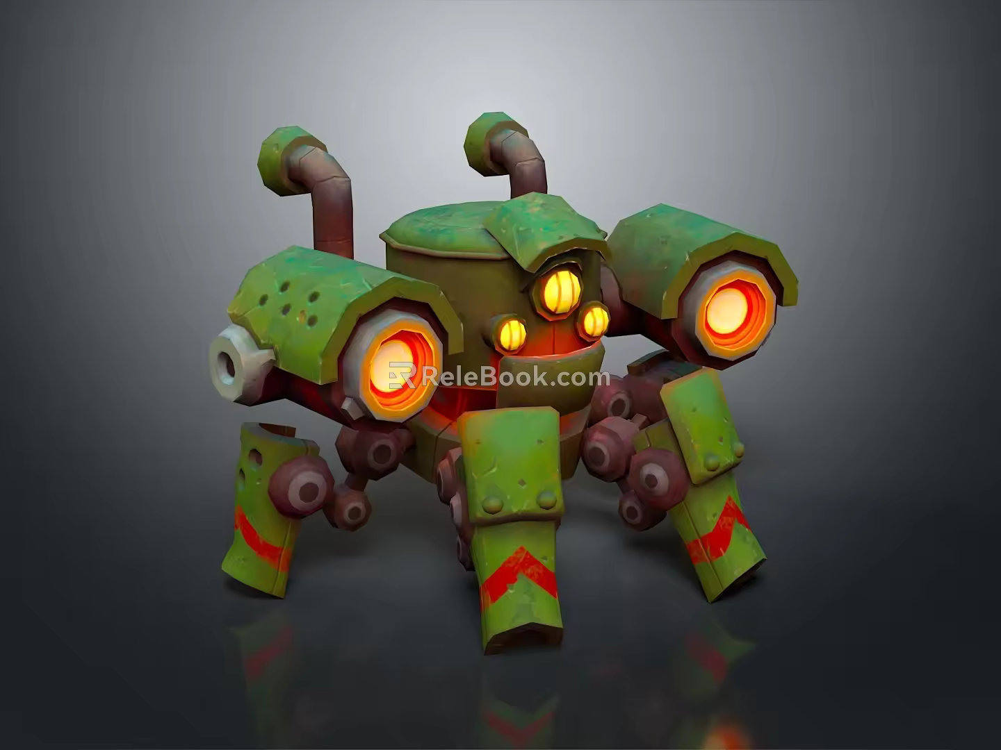Robot Assistant Small Robot Butler Robot Butler Figure Game Figure 3d model