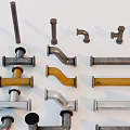Industrial Equipment Various Metal Parts With Different Shapes And Sizes
