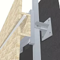 Modern node wall strip 3d model