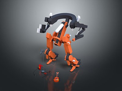 Modern Robot Singing Robot Performing Characters 3d model