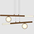 Modern Pendant Light Design With Gold Metal Rods And White Globe Shades