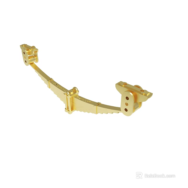 Durable Golden Metal Bracket Connector For Industrial Mechanical Assembly Support 3d model 