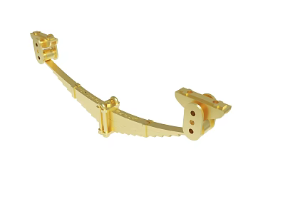 Durable Golden Metal Bracket Connector For Industrial Mechanical Assembly Support 3d model