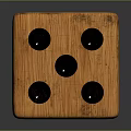 Wooden Dice Shaped Household Item With Circular Holes And Smooth Surface