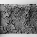 Rock Component With Natural Rough Surface And Cracked Textural Patterns