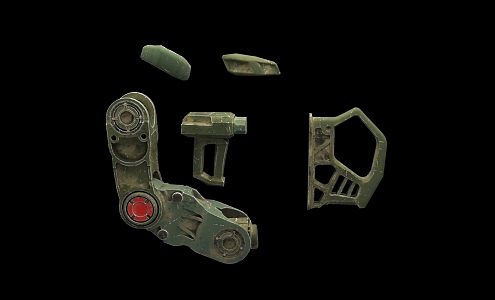 sci-fi mecha machinery industrial accessories 3d model