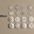 Poliform Decorative Carvings With Various Intricate Designs And Ornamental Round Shapes For Interior Decoration