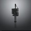 Tactical Metallic Weapon With Vertical Barrel Coiled Spring And Mechanical Top