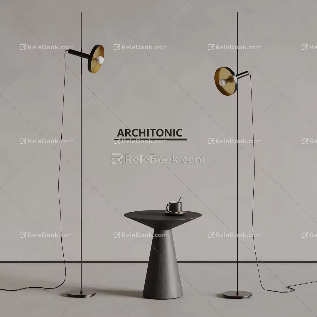 Architonic floor lamp minimalist floor lamp metal floor lamp side 3d model