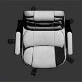 Ergonomic Office Chair White and Black with Adjustable Backrest Supportive Seat Armrests and Swivel Wheels