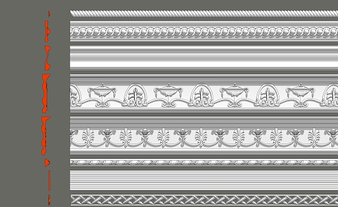 European-style gypsum line decorative line 3d model