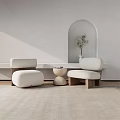 Modern leisure sofa combination single chair combination 3d model