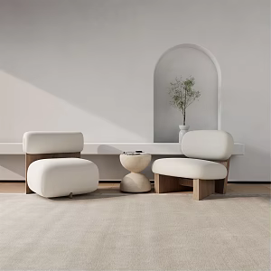Modern leisure sofa combination single chair combination 3d model