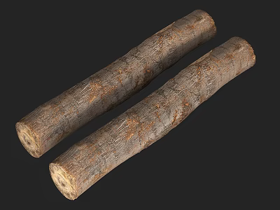 Natural Stone Wood Logs With Rustic Textured Surface And Organic Design 3d model