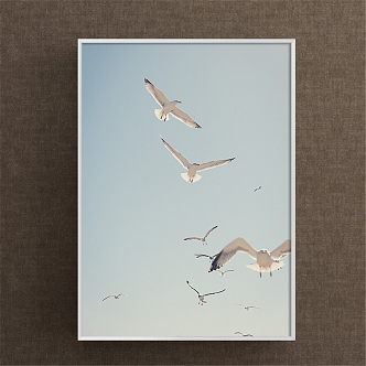 Modern Animal Painting Grey Study Animal Wild Goose Decorative Painting 3d model