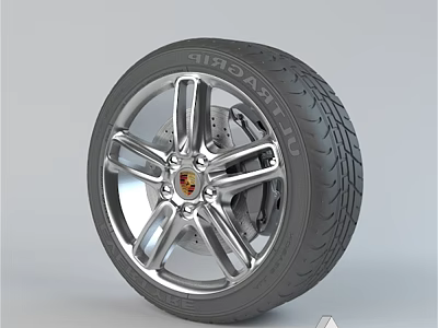 High Performance Car Tire Featuring Stylish Alloy Wheel And Tread Pattern Design 3d model